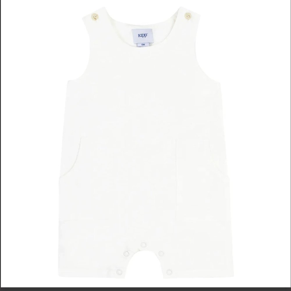 Linen white overalls
